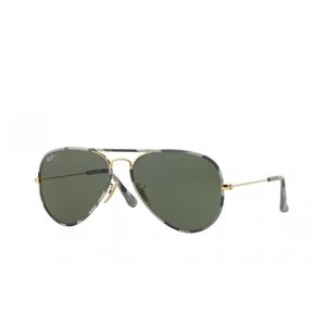 Black multicolor aviator ray bans